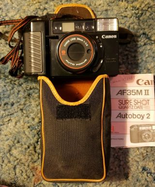 Retro Vintage Canon Film Camera Af35m Ii 35mm Point And Shoot 38mm F2.  8