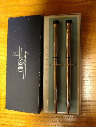 Vintage Cross Pen Pencil Set Bell Phone Advertisement