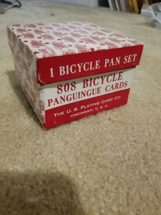Vintage Pan Panguingue Card Set 808 Red & Blue Set Bicycle 3