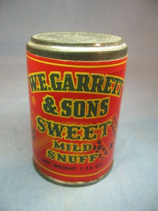 Vintage We Garrett & Sons Sweet Snuff Tin Can American Tobacco