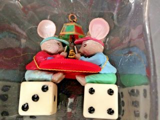 Vintage Enesco Full House Mouse Christmas Ornament W/box