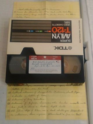 Vintage 1983 Memphis Mid Atlantic Vhs Video Tape Nwa Wwf Blank 4hr Wrestling Tv