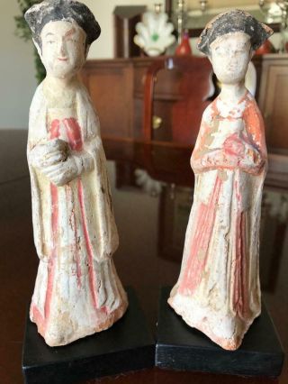 Antique Chinese Figures Of Women From Sui Dynasty