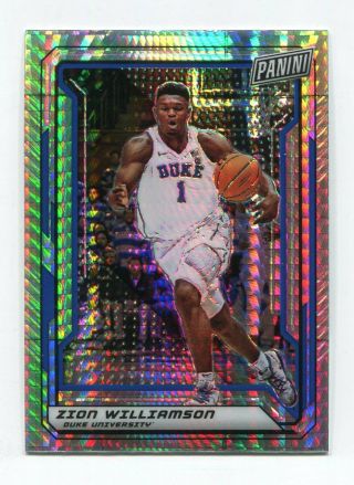 2019 Panini The National Zion Williamson Hyper Silver Prizm 94 Rookie Rc