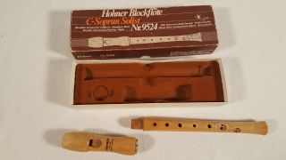 Vintage Hohner Blockflote C - Sopran Solist Nr 9524 Recorder Made In Germany