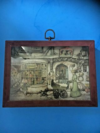 Vintage Anton Pieck 3d Shadow Box Collectible Or Decorative Art