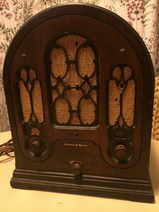1933 Atwater Kent Model 165 Cathedral Tube Antique Radio
