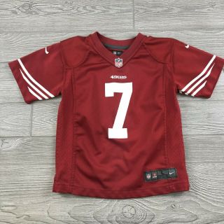 Colin Kaepernick Nfl San Francisco 49ers Red Jersey Youth Size Large Shirt D141