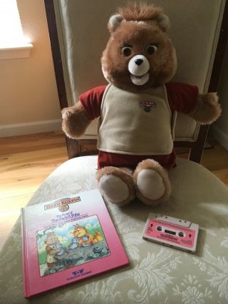 Vintage 1985 Teddy Ruxpin —.  Includes One Book & Cassette