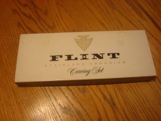 Vintage 1959 Ecko - Flint Stainless Vanadium Carving Knife Set