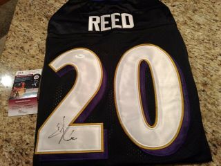 Ed Reed Signed Football Jersey Jsa Autograph Baltimore Ravens Hall Of Fame