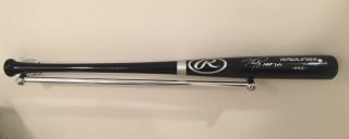 Mike Piazza Signed/autographed Black Bat With Hof 2016 Inscription.  Steiner