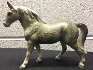 Vintage 1960’s Japan Percheron Horse Figurine Ceramic 7” Long By 5.  5” Tall