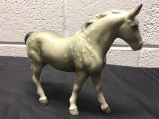 Vintage 1960’s Japan Percheron Horse Figurine Ceramic 7” Long By 5.  5” Tall 3