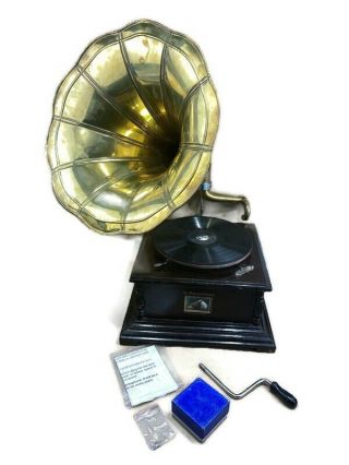 His Masters Voice Gramophone Phonograph Vintage Antique Thorens 533 Mechanism