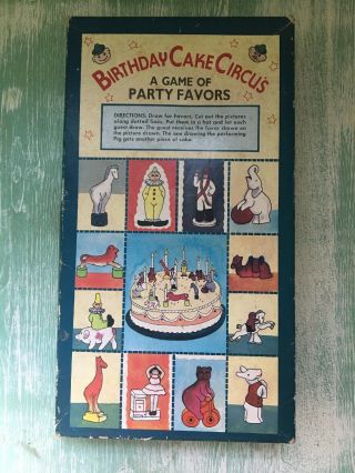 Vintage Circus Birthday Cake Candle Holders Party Game Favors Porcelain Animals