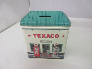 Vintage Advertising Promo Promotion Bank Texaco Tin Bank Station Gas Oil M - 52