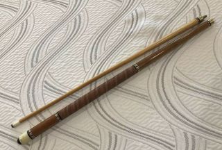 Unbranded Vintage 58” Pool Cue Stick Two Piece Wrapped Grip