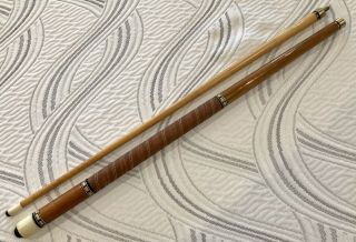 UNBRANDED Vintage 58” Pool Cue Stick Two Piece Wrapped Grip 2