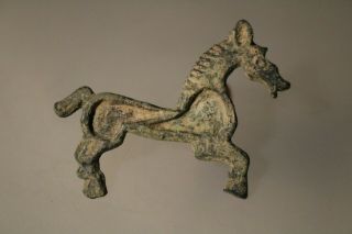 Ancient Roman Bronze Zoomorphic Fibula Brooch Horse 1st - 4th Ad