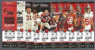 2015 Nfl Cleveland Browns Full Football Tickets - Entire Home Season