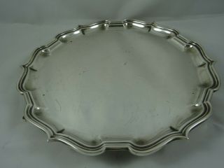 Smart Solid Silver Salver,  1930,  621gm - Mappin & Webb