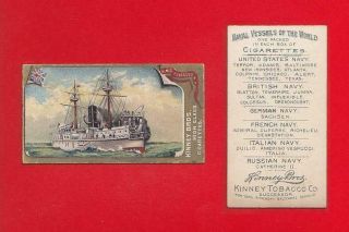 1889 Kinney - N226 Naval Vessels Of The World - H.  M.  S.  Colossus Ex,