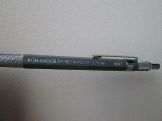 Vintage Koh - I - Noor Rapidomatic 0.  7 Mm 5637 Gray Drafting Pencil W Eraser Japan