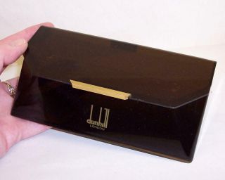 Vintage 1970s/1980s Smoked Bronze Perspex Dunhill London Box Cigar/desk Tidy