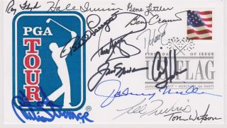 Signed Legends Of Golf Fdc Autographed First Day (13 Sigs) - Pga Hof