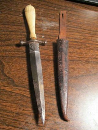 Antique Boot Or Side Knke With Scabbard