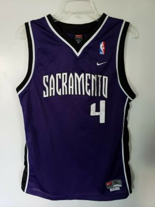Vintage Authentic Nike Sacramento Kings Chris Webber 4 Swingman Jersey Youth Xl
