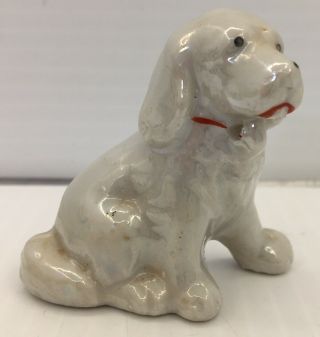 Vintage Pearl Iridescent Dog Figurine Labrador Retriever Statue Japan
