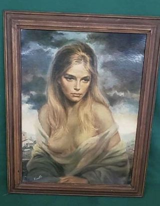 Girl of Valdarno Nude Print by Vinciata,  Joseph Wallace King Painting 1972 2