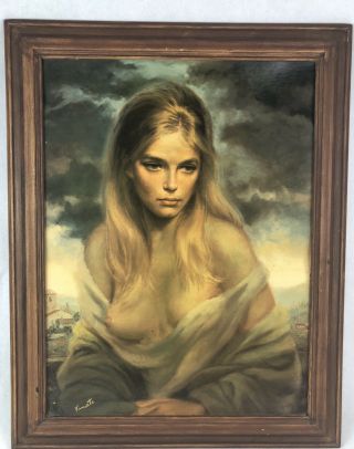 Girl of Valdarno Nude Print by Vinciata,  Joseph Wallace King Painting 1972 3