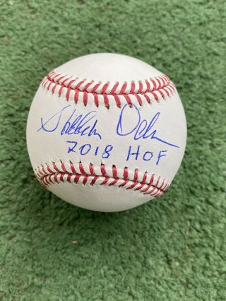 Sportswriter Sheldon Ocker Signed Baseball Jsa Hof J.  G.  Taylor Spink Award