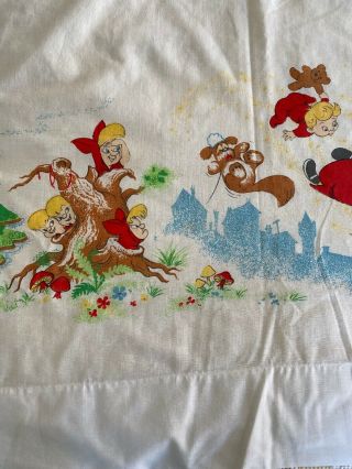 Vintage Walt Disney Productions Peter Pan Twin Flat Sheet 2