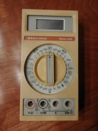 Vintage Beckman Instruments Tech 310 Digital Multimeter W/ Built - In Stand
