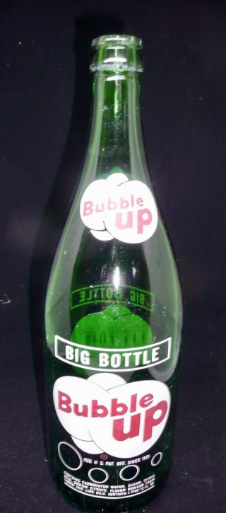 Vintage Bubble Up Soda 32 Oz The Big Bottle Ex.