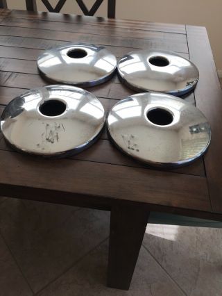Vintage Chrome Hubcaps (for A Boat Trailer?)