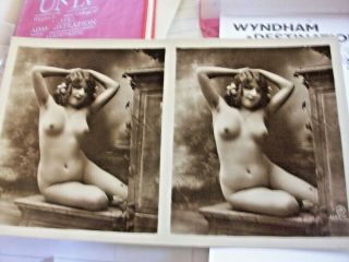 Vintage Mutoscope Stereo Card Drop Card Machine Victorian Girlie Risque Nude