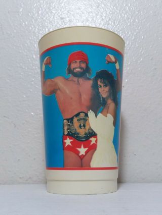 Vintage 1988 Macho Man Randy Savage Kmart Coke 6 " The Collectibles Plastic Cup