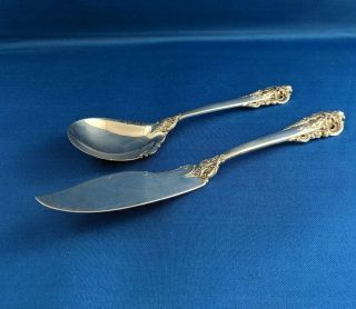 Vintage Wallace Grande Baroque Sterling Sugar Spoon And Master Butter Knife
