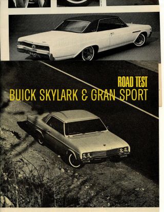 1965 Buick Skylark & Gran Sport 5 Pg Road Test Article Special