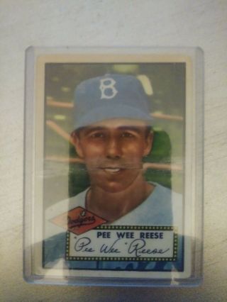 1952 Topps Pee Reese 333 High Number/laminated,  Authentic