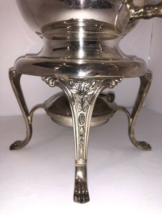 Antique Silver Plated Coffee / Tea Urn with Burner 3