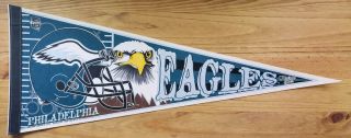 Vintage Windcraft Philadelphia Eagles Nfl Pennant Flag Banner 1996
