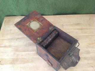 Antique Wooden Bee Lining Or Hunting Box Apiary Beekeeping W Glass Window 2