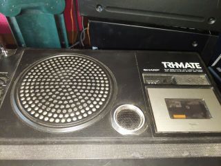 Vintage 1980 Sharp Model 3T - 59 Tri.  Mate AM/FM Radio Cassette TV Boombox 2