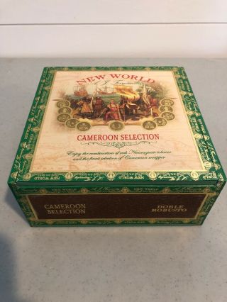 World A.  J.  Fernandez Cameroon Selection Doble Robusto Cigar Box - Empty
